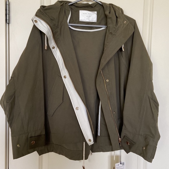 BNWT - Zara Olive Green Spring Jacket, XS - Picture 6 of 7